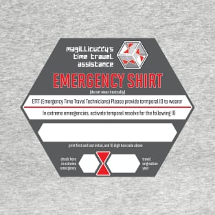 EMERGENCY SHIRT - Time Traveller's Assistance T-Shirt